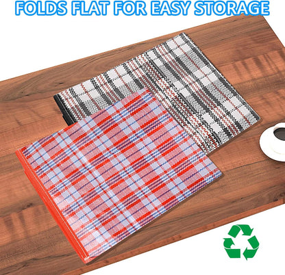 Storage bags, 4 pieces, large reusable moving bags, with zip closure and handles, storage bag, clothing, laundry bag, capacity, multifunctional for duvets