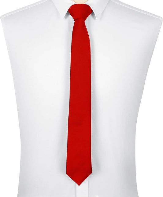 Men's Ties Solid Pure Color 2.35" (6CM) Plain Slim Necktie Skinny Ties For Men