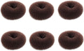 Extra Small Bun Makers for Kids, 6 PCS Chignon Donut Sock Forms for Girls, Mini Doughnut Shapers for Short and Thin Hair (2 Inch, Dark Brown)