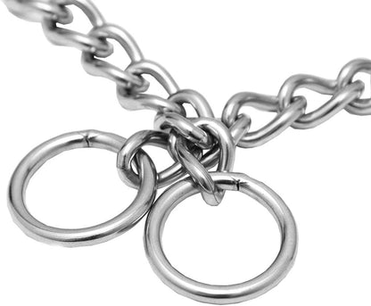 Chain Dog Training Choke Collar, 304 Stainless Steel, Total Length 20 in, 2.5 mm
