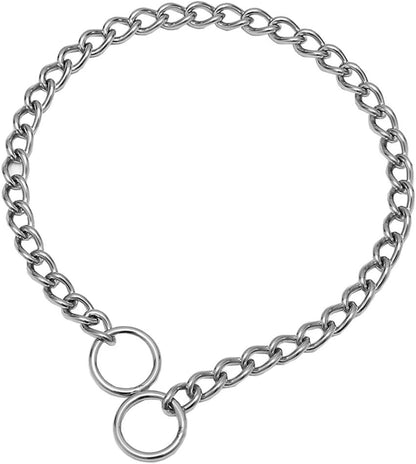 Chain Dog Training Choke Collar, 304 Stainless Steel, Total Length 20 in, 2.5 mm