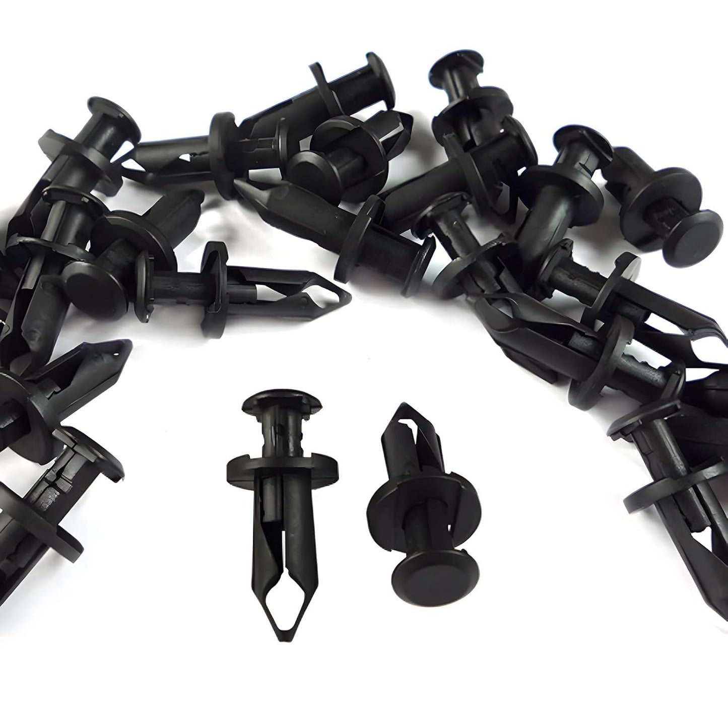 Pack of 100 Replacement for Can Am 293150089 ATV UTV Fit 8mm 5/16 inch Hole Fender Rivet Plastic Clip Push Pin Splash Guard Body Panel Retainer Motorcycle Black Nylon Fastener for Bombardier