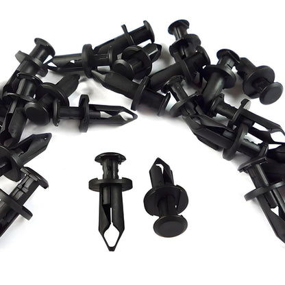 Pack of 100 Replacement for Can Am 293150089 ATV UTV Fit 8mm 5/16 inch Hole Fender Rivet Plastic Clip Push Pin Splash Guard Body Panel Retainer Motorcycle Black Nylon Fastener for Bombardier