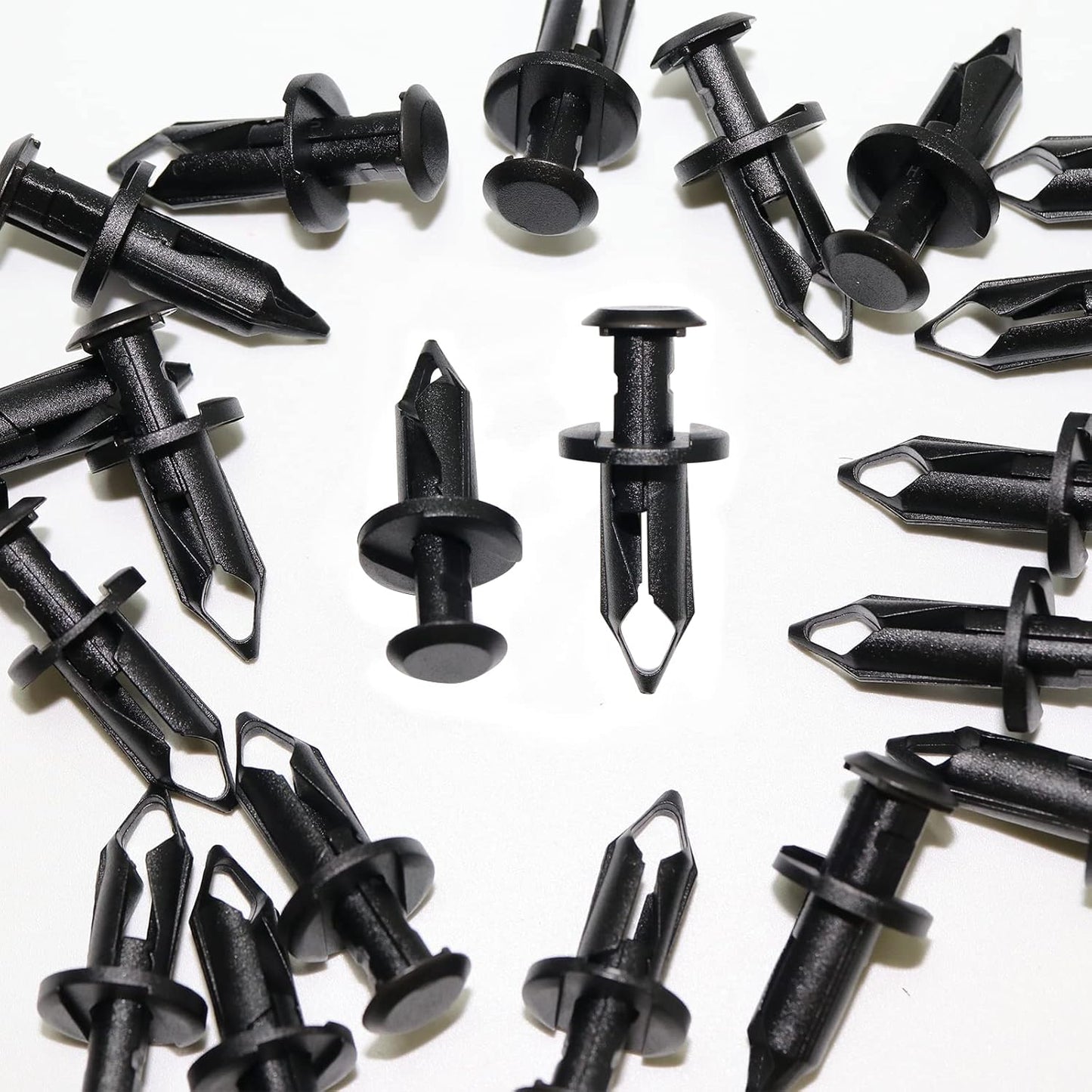 Pack of 100 Replacement for Can Am 293150089 ATV UTV Fit 8mm 5/16 inch Hole Fender Rivet Plastic Clip Push Pin Splash Guard Body Panel Retainer Motorcycle Black Nylon Fastener for Bombardier