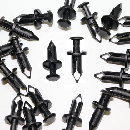 Pack of 100 Replacement for Can Am 293150089 ATV UTV Fit 8mm 5/16 inch Hole Fender Rivet Plastic Clip Push Pin Splash Guard Body Panel Retainer Motorcycle Black Nylon Fastener for Bombardier