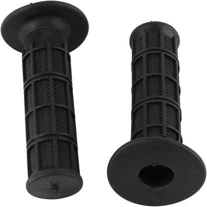 22mm 7/8" Rubber Motorcycle Handlebars Hand Grips New Black 1 Pair for for Honda Kawasaki Suzuki Dirt Bike Pit Bike(Black)