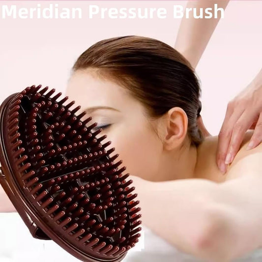 Meridian Brush Massage Brush, Handheld Meridian Brush Massage Body, Cepillos De Meridianos, Full Body Massage Brush, Suitable for Daily Home Use and Bath Spa (Purple 2pcs)