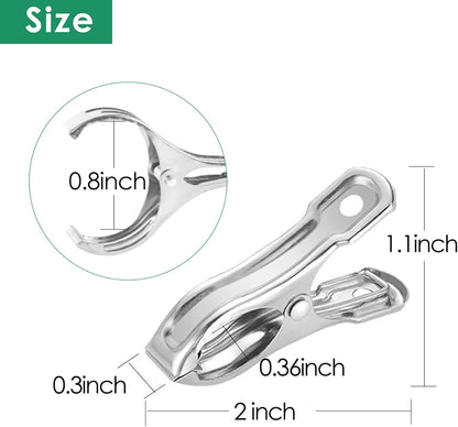 40 PCS Garden Clips, Greenhouse Clamps Made of Stainless Steel, Greenhouse Clips for Netting, Have a Strong Grip to Hold Down the Shade Cloth or Plant Cover on Garden Hoops