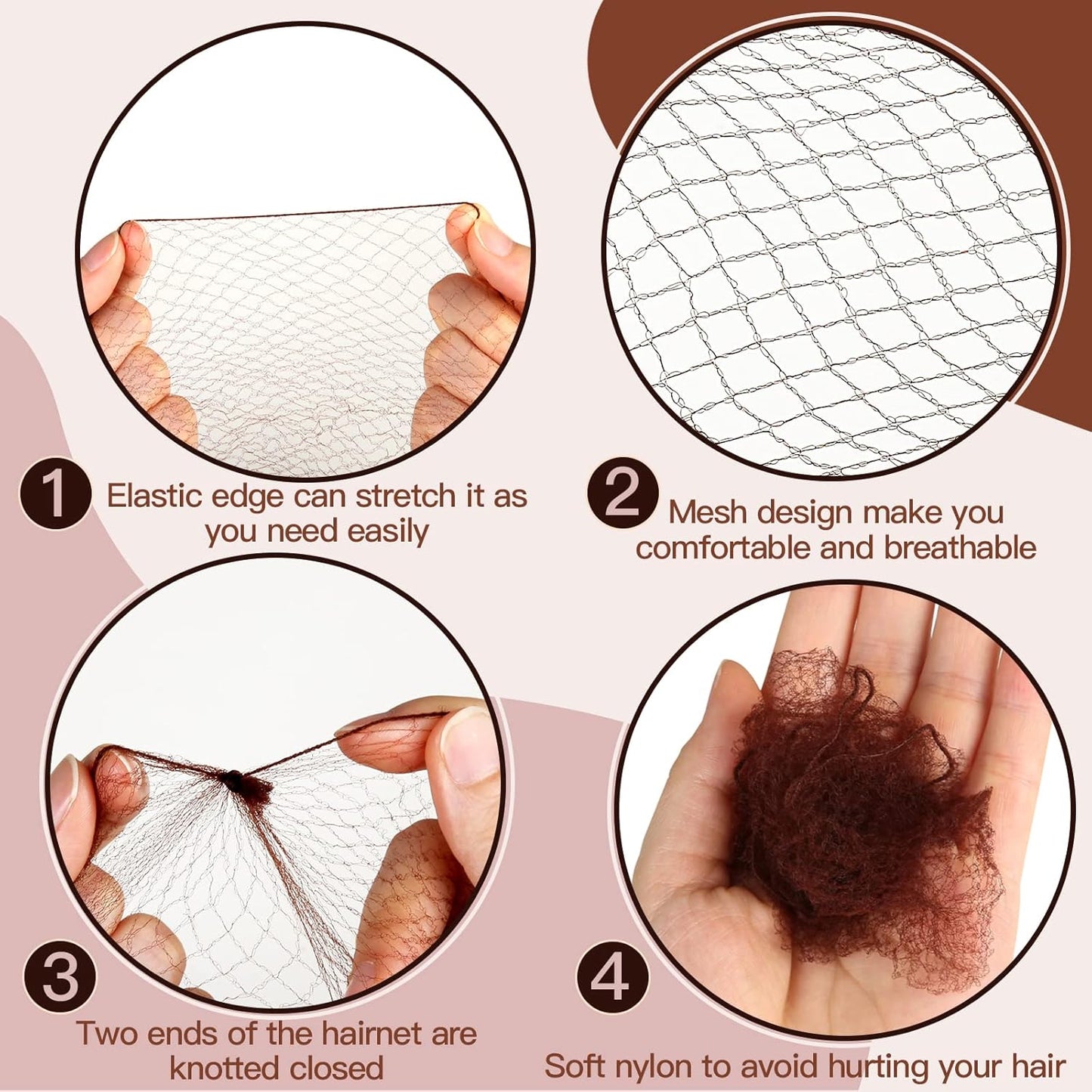 Mosquito Head Net Mesh, Face Neck Fly Netting Hood from Bugs Gnats Noseeums Screen Net for Any Outdoor Lover- with Carry Bags Fits Most Sizes of Hats Caps (2pcs, Grey, Updated Big Net)
