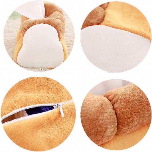 Plush Soft Tissue Case Box Holder - Funny Cute Tissue Box Holder Yellow Simulation Toast Bread Plush Tissue Box for Car,Home,Office