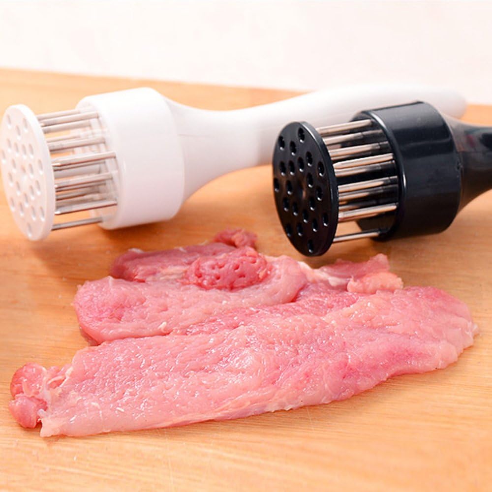 2 Pack Meat Tenderizer Tool Profession Kitchen Gadgets Jacquard Meat Tenderizers 21 Blades Stainless Steel Meat Tenderizer Needle Best For Tenderizing,BBQ,Marinade & Flavor Maximizer