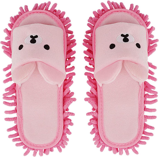 1 Pair Detachable Mop Slippers Shoes Microfiber Chenille Soft Comfortable Dust Dirt Hair Cleaner