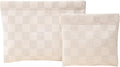 2 Pieces Waterproof Makeup Bag Set for Women, Checkered Cosmetic Bag Travel Toiletry Bag Organizer Cute Small Makeup Bag Aesthetic Accessories Storage Bag for Women, White