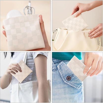 2 Pieces Waterproof Makeup Bag Set for Women, Checkered Cosmetic Bag Travel Toiletry Bag Organizer Cute Small Makeup Bag Aesthetic Accessories Storage Bag for Women, White