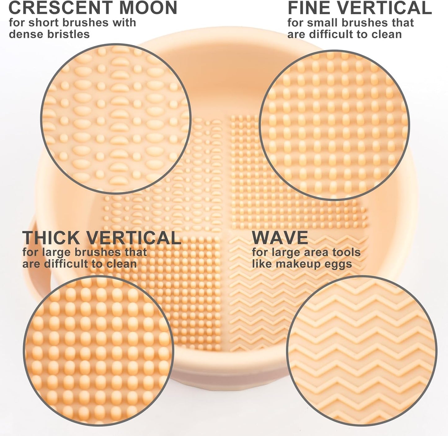 Makeup Brush Cleaner Mat 3 in 1 Silicone Makeup Brush Cleaning Bowl with Drying Holder Brush Cleaning Scrubber Tool Cosmetic Brush Cleaner with Holder for Storage Stand (Pink)