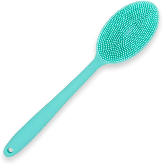 Loofah Exfoliating Body Scrubber 2 in 1 Face And Body Silicone Scrubber - Silicone Shower Brush Bath Sponge Loofa Hover Image