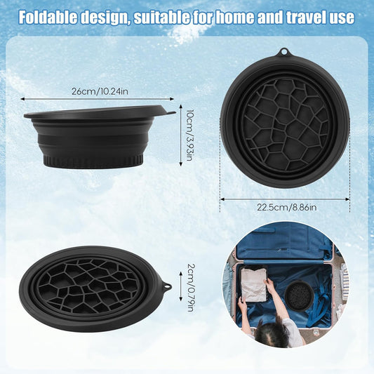 Face Ice Bath Bowl, Foldable Face Bowls, Silicone Ice Bowl with Built-In Icetray, Space Saving Facial Baths for Puffiness Relief Soothe Skin, Facial Bath for Home and Travel