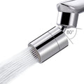 Kitchen Sink Faucet Aerator Solid Brass - Big Angle Swivel Faucet Aerator Dual-Function 2 Sprayer Kitchen Faucet Attachment Swivel Sprayer- 360-Degree Swivel - Polished Chrome/ 1.8GPM