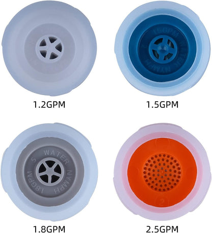 3 Pcs Faucet Aerator, Female Thread Kitchen Sink Aerators, 1.2, 1.5, 1.8, 2.5 GPM Flow Restrictor Replacement Parts, Bathroom, 15/16-Inch 22mm Female Thread-Chrome