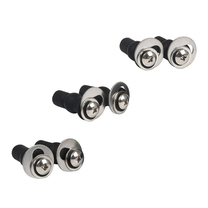 6 Pack Universal Toilet Seat Hinges Screw, Toilet Seat Hinges Blind Hole fixings Expanding Rubber Top Fix Nuts Screws for Top Mounting Toilet Seat Hinges-3 Pairs (with One Expandable Ball)