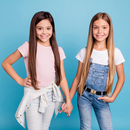 3 Pack Elastic Belts for Toddler Kids Adjustable Boys Girls Teens Stretch Belts with Heart Buckle
