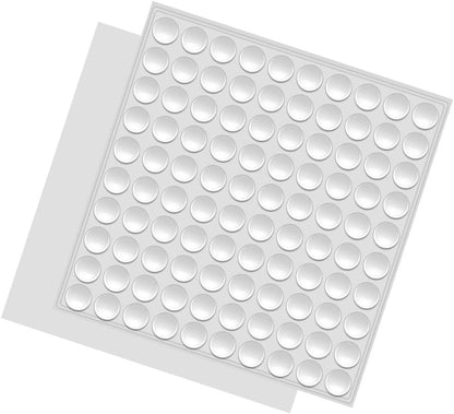 Store Rubber Bumpers Clear Self Adhesive Bumpers Noise Dampening Buffer Pads 100PCS 3/8 Inch Protection for Cabinet Door Drawer Wooden Floor-Hemispherical