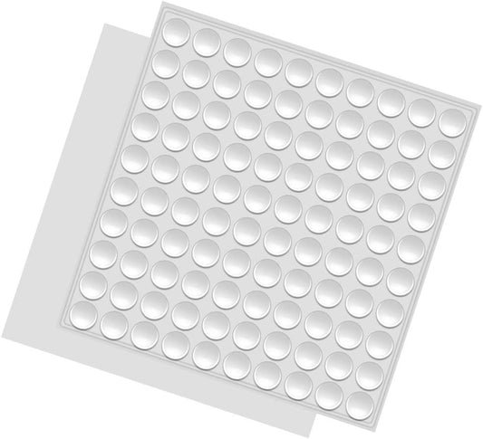 Store Rubber Bumpers Clear Self Adhesive Bumpers Noise Dampening Buffer Pads 100PCS 3/8 Inch Protection for Cabinet Door Drawer Wooden Floor-Hemispherical