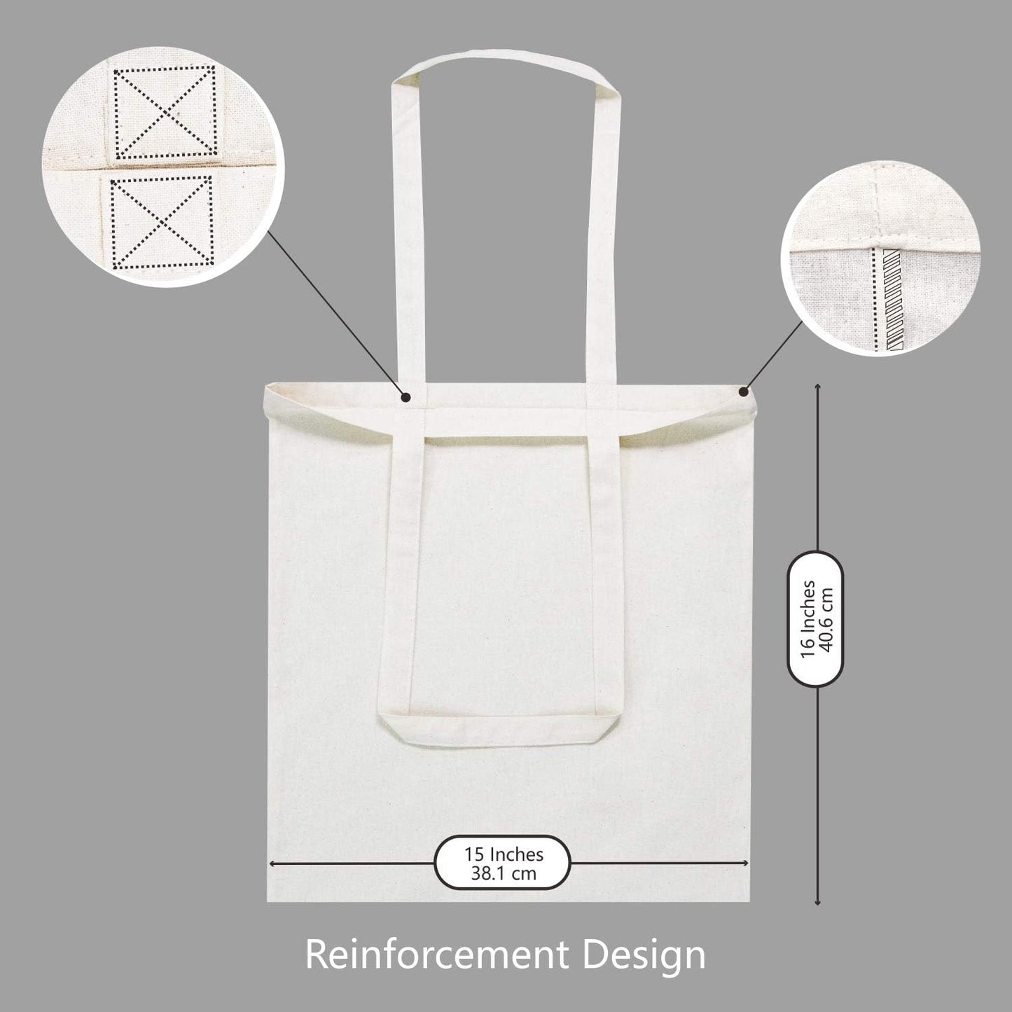 12-Pack Economical Cotton Tote Bag, Lightweight Medium Reusable Grocery Shopping Cloth Bag, Suitable for DIY, Advertising, Promotion, Gift, Giveaway, Activity