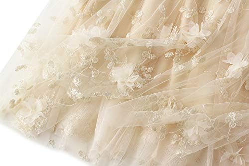 Women's Tutu Tulle Skirt Elastic High Waist Layered Midi Skirt Lace Embroidery Asymmetrical A-Line Skirt