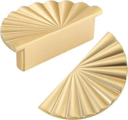 6 Pack Cabinet Handles 2.52 inch Kitchen Cabinet Pulls 64mm with Vintage Cupboard Drawers Hardware Dresser Drawer Handles Kitchen Cabinet Handles (64MM, 6 Pack, Brushed Gold)