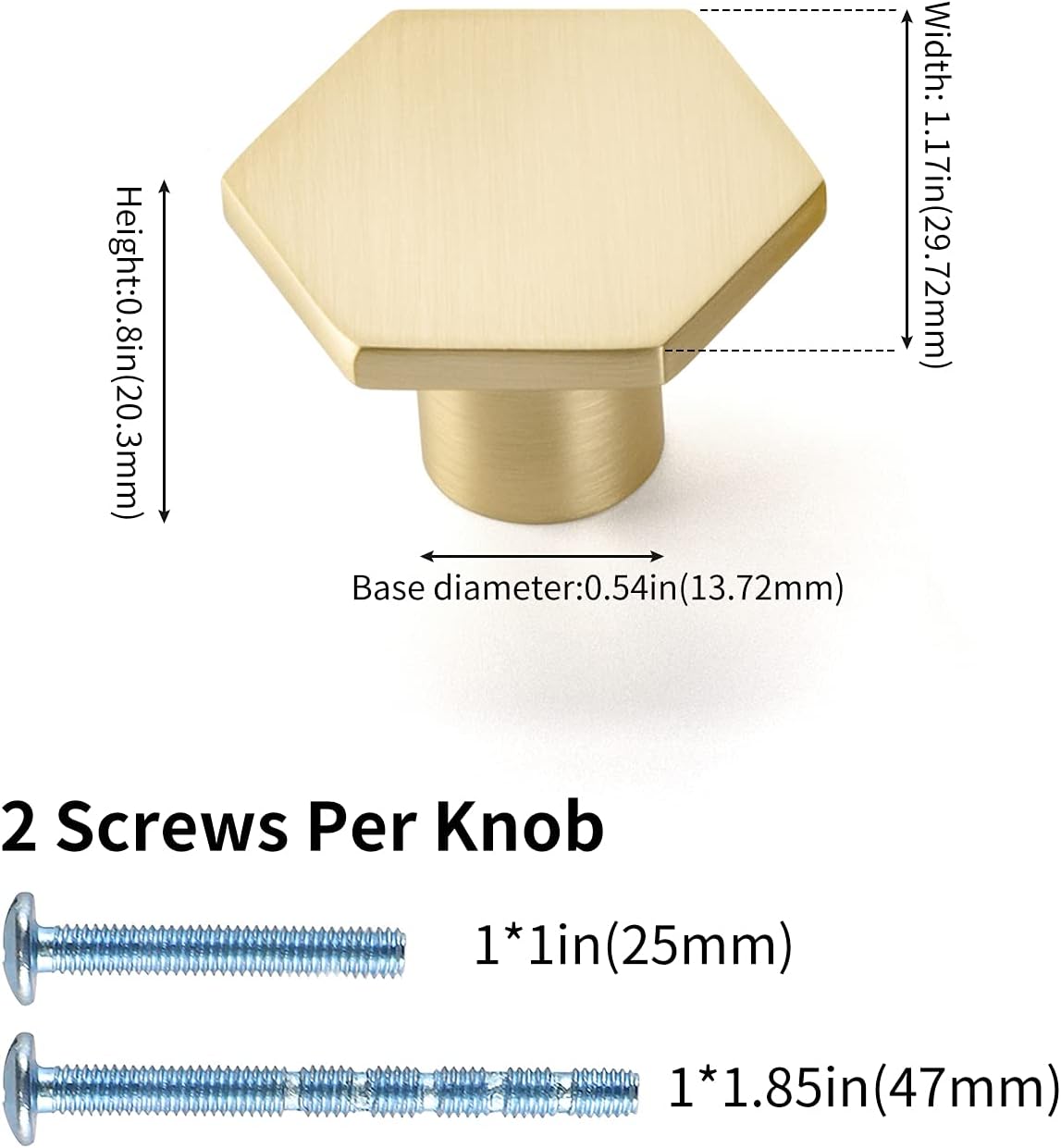 5 Pack Cabinet Knobs Gold Kitchen Drawer Knobs - LS6275GD Gold Cupboard Knobs Kitchen Cabinet Hardware Gold Drawer Knobs Cabinet Door Knobs