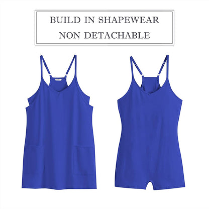 Women 2023 Summer Sleeveless Mini Dress Casual Short Sundress Workout Tennis Athletic Onesie with Pockets