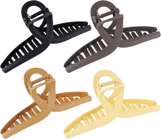 Big Hair Claw Clips - Butterfly Hair Accessories for Women and Girls,Butterfly Claw Clips for Thick Hair - Large Hair Clips for Women (Neutral)