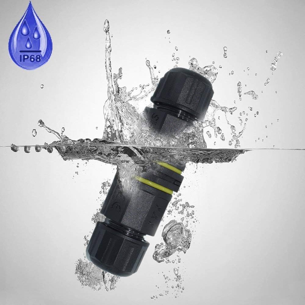 FX Junction Box Outdoor Waterproof IP68 Electrical Cable Connector 2 Way M20 Plug Wire Range 5 to 12mm External Cord Boxes 2 pcs