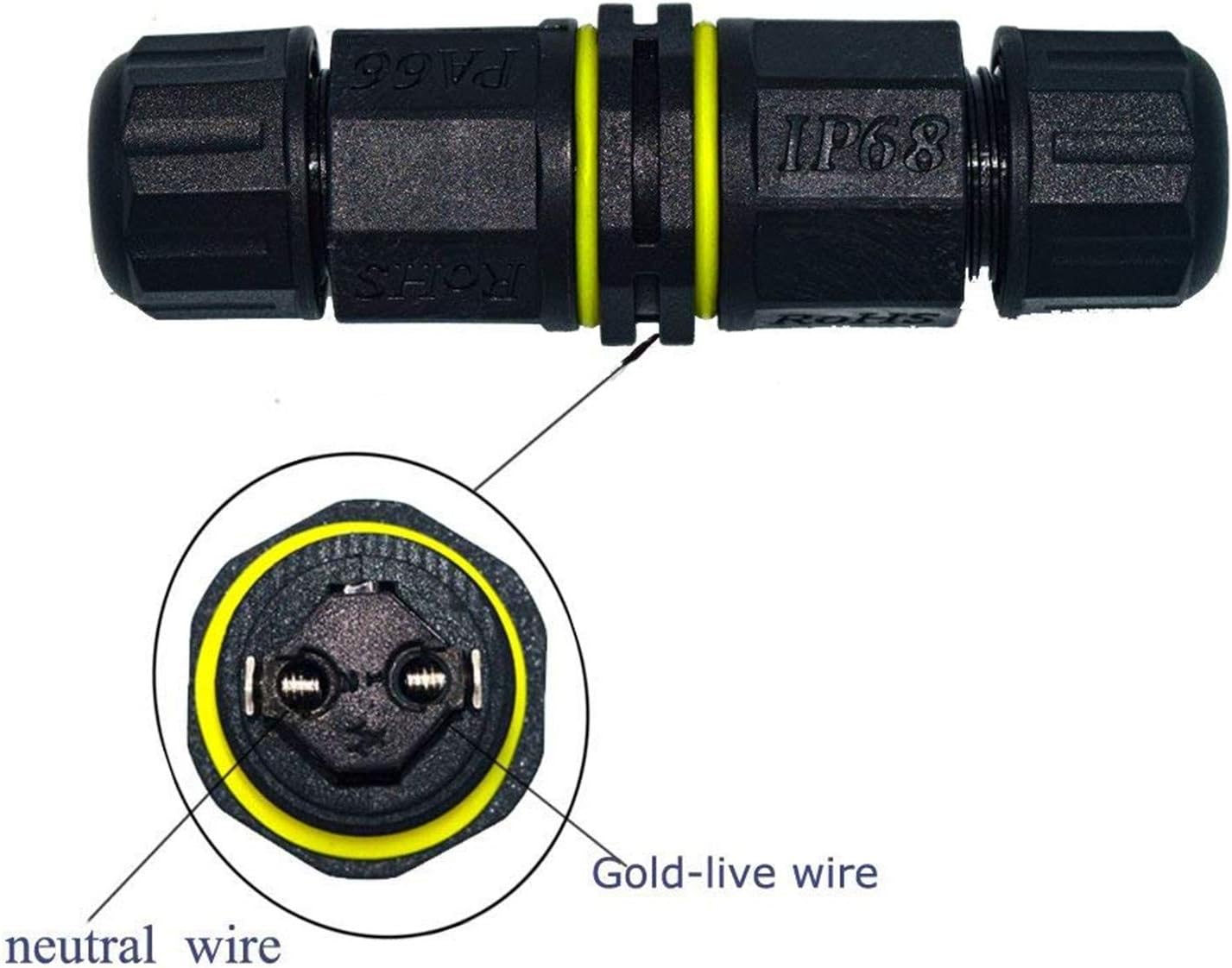 FX Junction Box Outdoor Waterproof IP68 Electrical Cable Connector 2 Way M20 Plug Wire Range 5 to 12mm External Cord Boxes 2 pcs