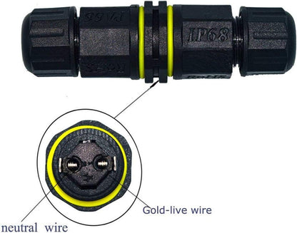 FX Junction Box Outdoor Waterproof IP68 Electrical Cable Connector 2 Way M20 Plug Wire Range 5 to 12mm External Cord Boxes 2 pcs