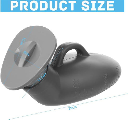 Urinal Bottle Urinals for Men 800ML Plastic Pee Bottle Portable Male Urinals with Spill Proof Lid for Travel Emergency and Hospital