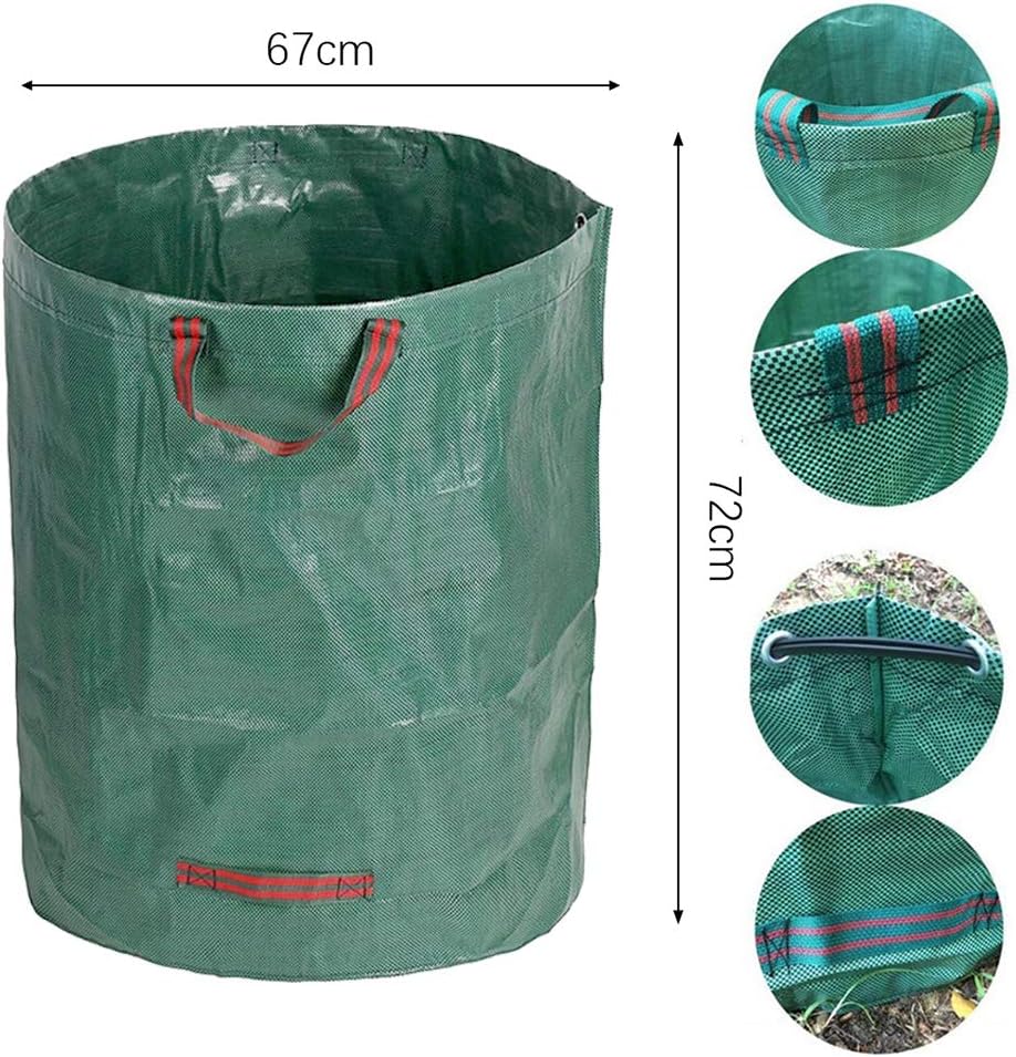 Reusable Gardening Lawn Leaf Bag, 272L, Green, 1 Count