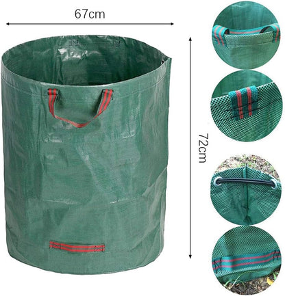Reusable Gardening Lawn Leaf Bag, 272L, Green, 1 Count