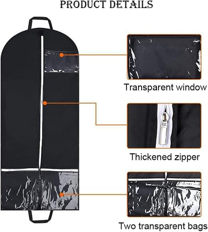 Garment Bags Hanging Clothes Travel, 50.4 Inch Long Suit Bags Cover for Women Dresses and Men Coats