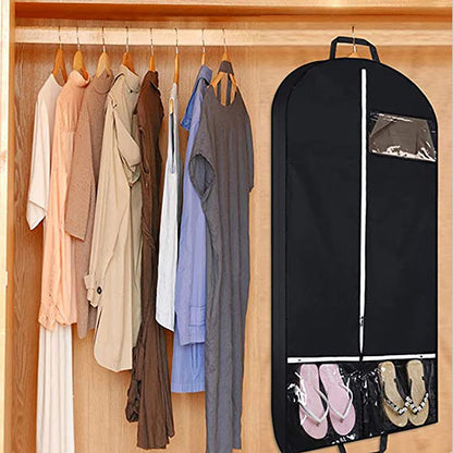 Garment Bags Hanging Clothes Travel, 50.4 Inch Long Suit Bags Cover for Women Dresses and Men Coats