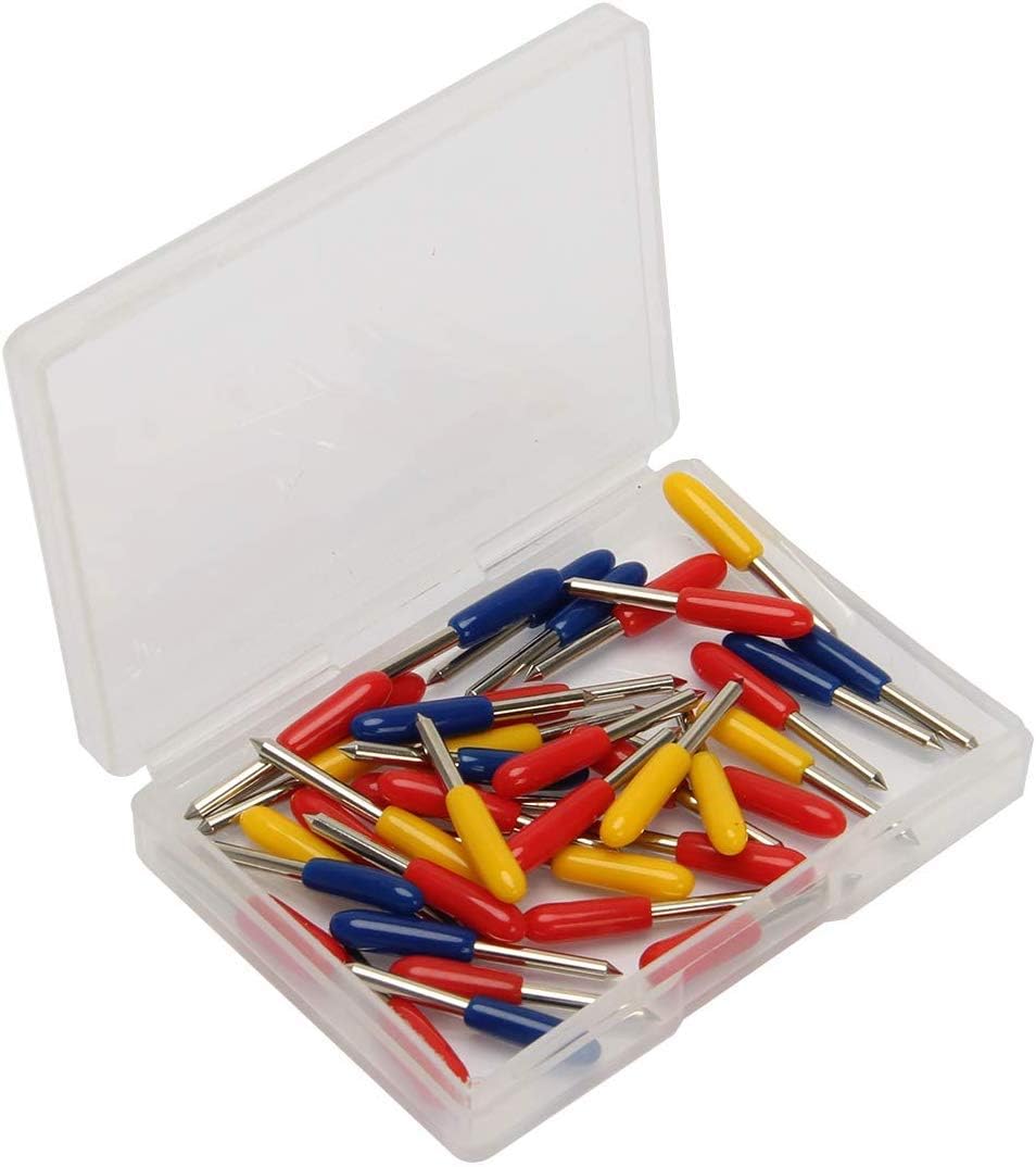 40PCS Replacement Blades for Explore Air/Air 2 Vinyl Cutting Machines, 20PCS 45° Standard + 10PCS 30° + 10PCS 60° Deep Cut Vinyl Fabric Cutting Blades Replacements