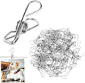 30 PCS Clothes Pins for Laundry Clips, 2.5 Inch Stainless Steel Clothespins for Outdoor, Clothes, Food Sealing and Photo