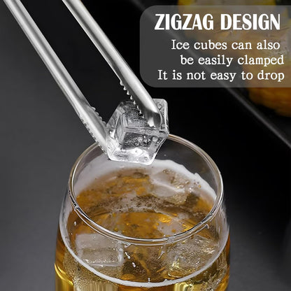 2 Pcs BBQ Kitchen Tongs, Stainless Steel Heat Resistant Tweezer Tongs Utensils for Kitchen Cooking, Grilling
