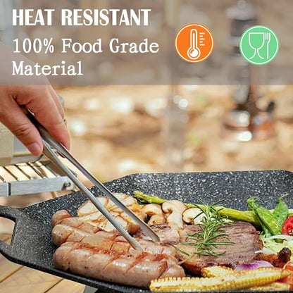 2 Pcs BBQ Kitchen Tongs, Stainless Steel Heat Resistant Tweezer Tongs Utensils for Kitchen Cooking, Grilling