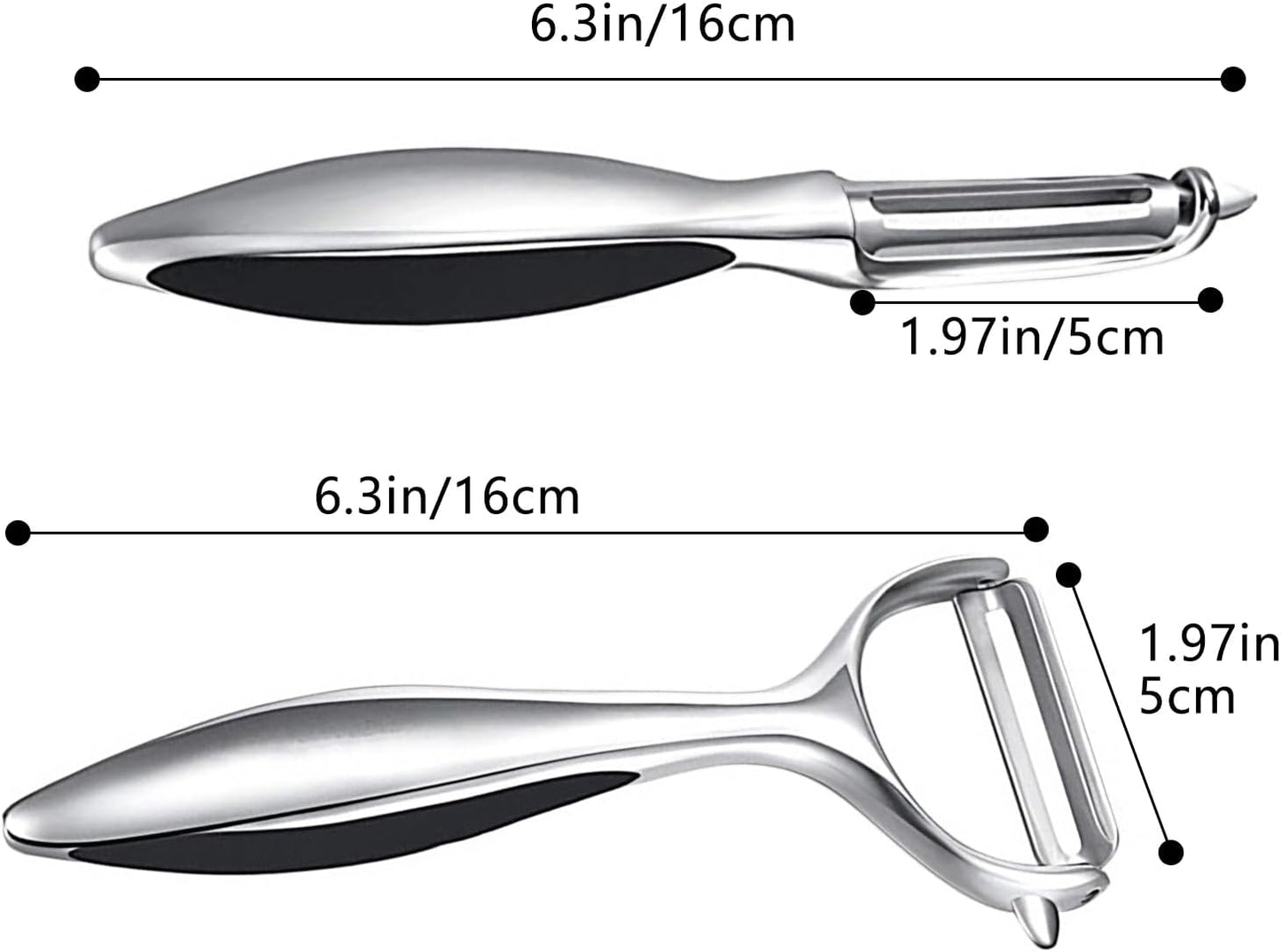 Vegetable Peeler Swivel Potato Peelers, Multifunction Peeler Set, Sharp Stainless Steel Blades and Ergonomic Handle