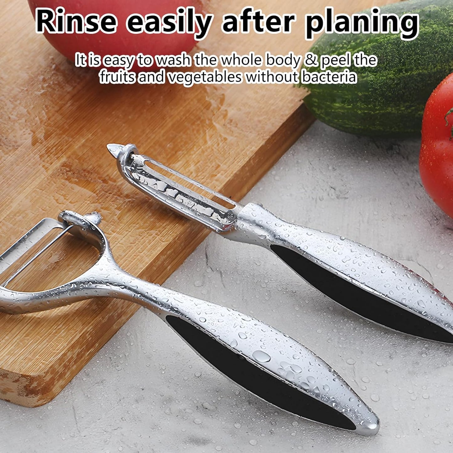 Vegetable Peeler Swivel Potato Peelers, Multifunction Peeler Set, Sharp Stainless Steel Blades and Ergonomic Handle