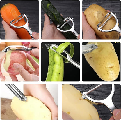 Vegetable Peeler Swivel Potato Peelers, Multifunction Peeler Set, Sharp Stainless Steel Blades and Ergonomic Handle