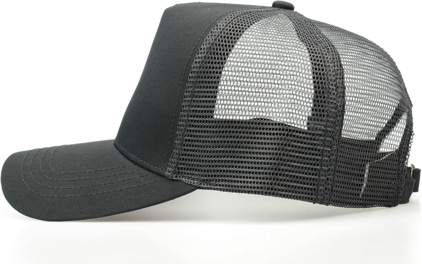 Oversize XXL Mesh Trucker Hat Big Head Hats for Men High Crown Baseball Cap Breathable Dad Hat Adjustable 23.6"-25.6"