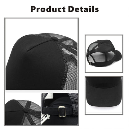 Oversize XXL Mesh Trucker Hat Big Head Hats for Men High Crown Baseball Cap Breathable Dad Hat Adjustable 23.6"-25.6"